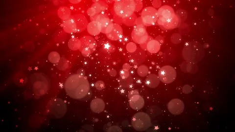 Christmas background (red theme), with star falling and shine lights Video stock 81729434