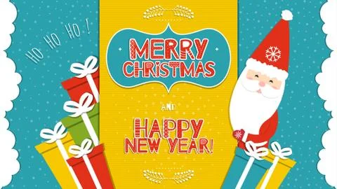 This is a Christmas background with Santa Claus Stock Illustration
