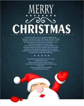 Christmas background with santa Stock Illustration