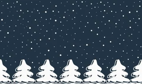 Christmas background. Seamless border Stock Illustration