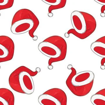 Christmas background. Seamless pattern in hand draw style Stock Illustration