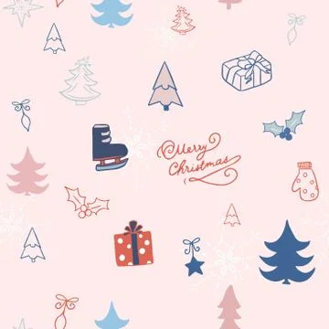 Christmas background  seamless pattern. Stock Illustration