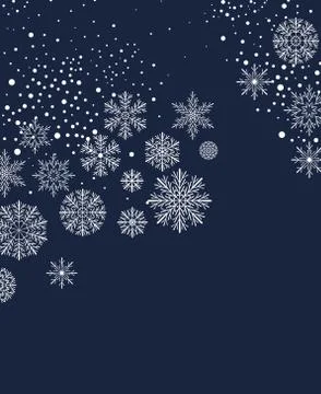 Christmas background with snow Stock Illustration