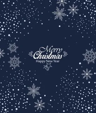 Christmas background with snow Stock Illustration