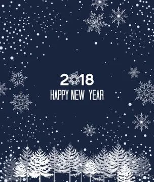 Christmas background with snow Stock Illustration