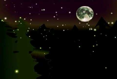 Christmas background with snow n trees n flakes 库存影片 577365