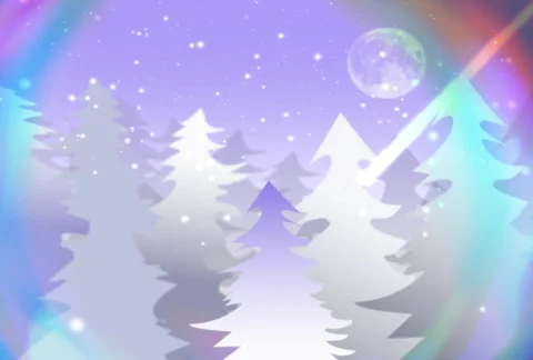Christmas background with snow n trees n flakes Stock-Footage 577371