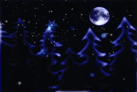 Christmas background with snow n trees n flakes Video stock 577373