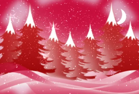 Christmas background with snow n trees n flakes Stock-Footage 577408