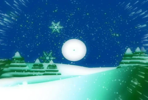 Christmas background with snow n trees n flakes Video stock 577451