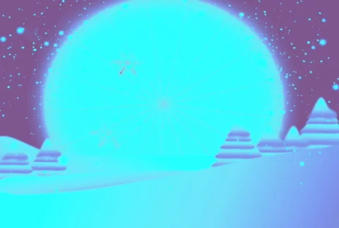 Christmas background with snow n trees n flakes Vídeo Stock 577455