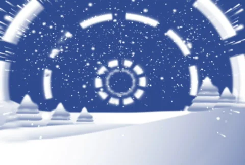 Christmas background with snow n trees n flakes Stock-Footage 577462