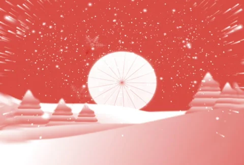 Christmas background with snow n trees n flakes Video stock 577475