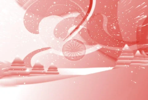 Christmas background with snow n trees n flakes Stock-Footage 577477
