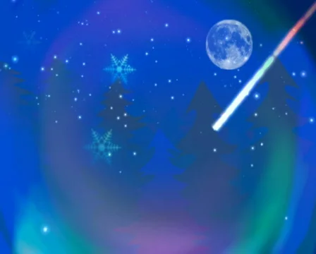 Christmas background with snow n trees n flakes Vídeo Stock 577502