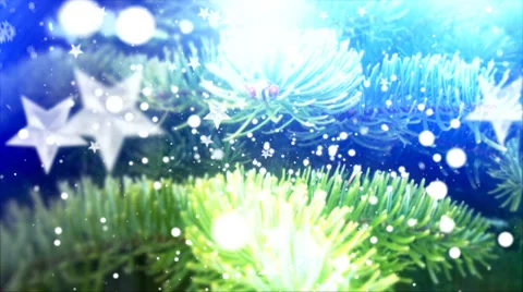 Christmas background with snow tree 5 Stock Footage 32350984