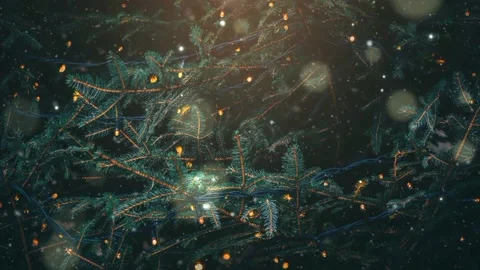 Christmas Background Snowfall Loop Particle Animation Stock Footage 223567031