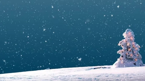 Christmas Background Snowfall Loop Particle Animation Stock Footage 224014818