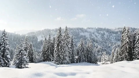 Christmas Background Snowfall Loop Particle Animation Stock Footage 224015120