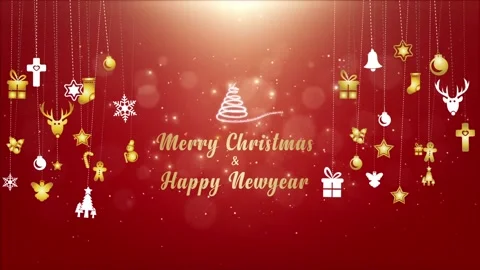 Christmas Background Snowfall Loop Particle Animation Stock Footage 226494144