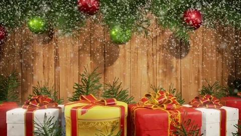 Christmas Background with Snowfall - Short 스톡 동영상 70653863