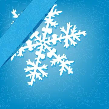 Christmas background with snowflake Stock Illustration