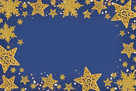 Christmas background with snowflake, star Stock Photos