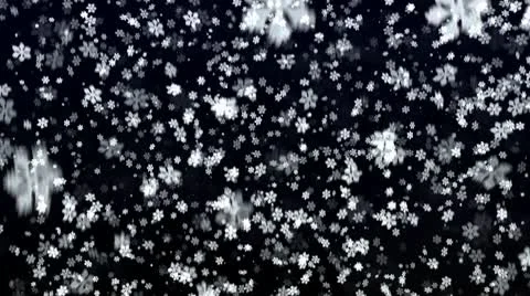 Christmas background with snowflakes - falling snow Video stock 9740273