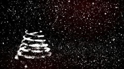 Christmas background with snowflakes - falling snow Stock Footage 10572675