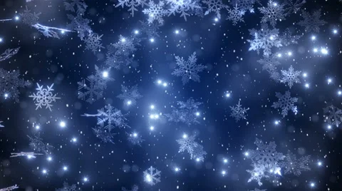 Christmas background with snowflakes - falling snow Video stock 62869294