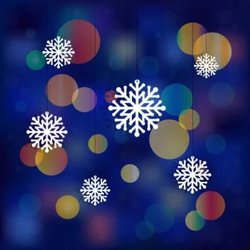 Christmas background with snowflakes Stock Illustration
