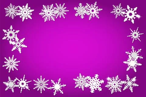 Christmas background with snowflakes Stock Illustration