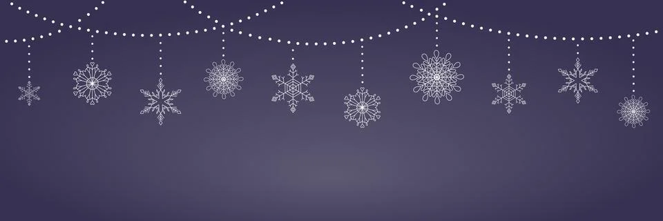 Christmas background with snowflakes Stock Illustration