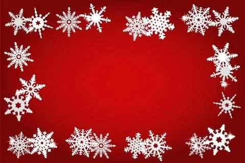 Christmas background with snowflakes Stock Illustration