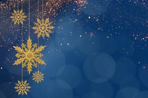 Christmas background with snowflakes Stock Photos