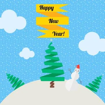 Christmas background in the style of flat Stock Illustration