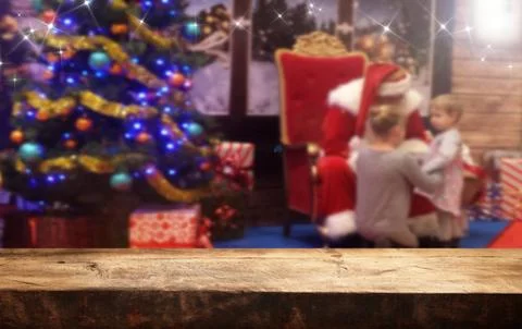 Christmas background table Stock Photos