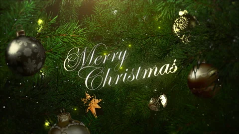 Christmas background with TEXT. 4k animation 스톡 동영상 217444874