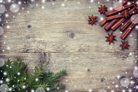 Christmas background (Top view) Stock Photos