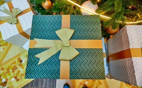 Christmas background with tree branches Foto stock