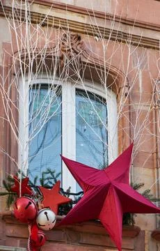 Christmas background with tree branches Stock-Fotos