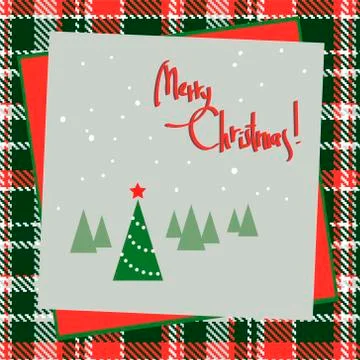 Christmas background with tree Stock Illustration