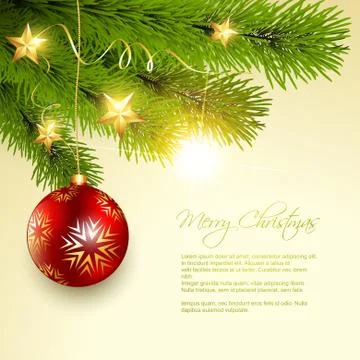 Christmas background tree Stock Illustration