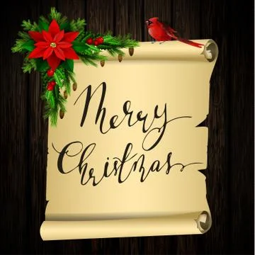 Christmas background with tree Illustrazione stock