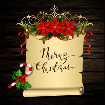 Christmas background with tree Illustrazione stock