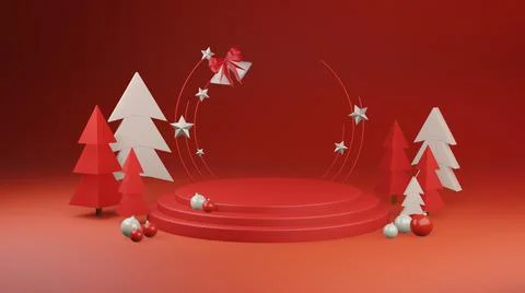 Christmas background with trees Illustrazione stock