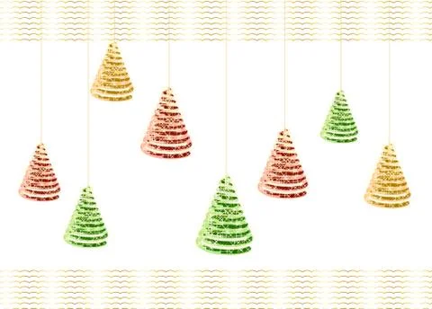 Christmas background with trees. Vector Stock Illustration