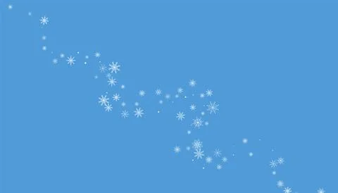 Christmas background. White delicate snowflakes on a blue background. New Y.. Stock Illustration