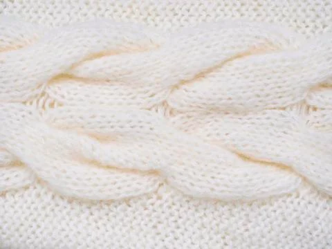 Christmas background of white knitting pattern Stock Photos