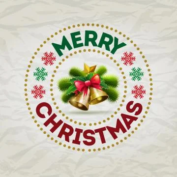 Christmas Badge Illustrazione stock